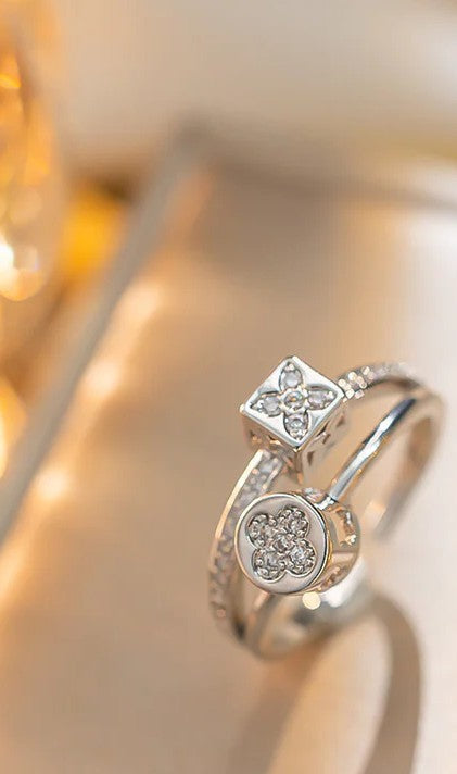 Lucky Grass  Silver Ring